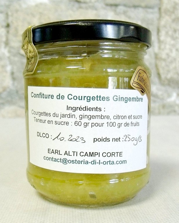 Confiture de courgettes gingembre