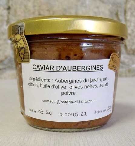 Produits corses cuisinés: Caviar d'aubergines